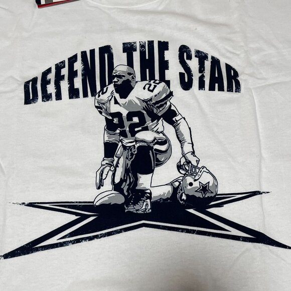 Vtg Reebok Emmitt Smith All-Time Rushing Leader T Shirt Cowboys NFL 2XL New Y2K - Picture 2 of 12